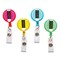 Sicurix ID Slide-Style Belt Clip Card Reels, 30" Extension, Round, Green/Light Blue/Pink/Yellow BAU68894 - alternate 7